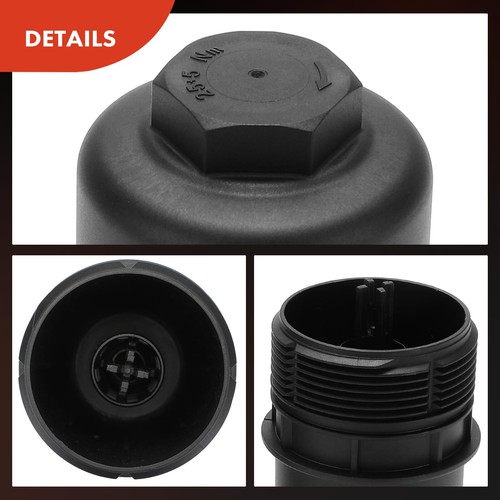 Engine Oil Filter Housing Cover Cap & Oil Filter for VW Jetta Golf Beetle Audi - Picture 7 of 8