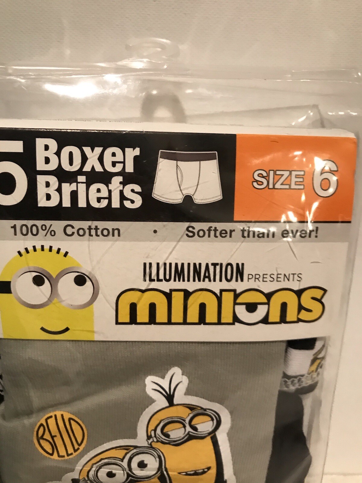 Lot of 2 DESPICABLE ME Boys Minions Underwear & Lunch BoxBriefs 5 Pair