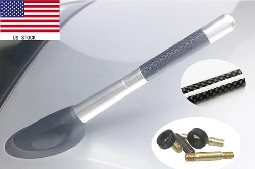 New 4.7 Inch Silver Short Antenna For FORD F150 RAPTOR BRONCO TRUCK RAM 1500