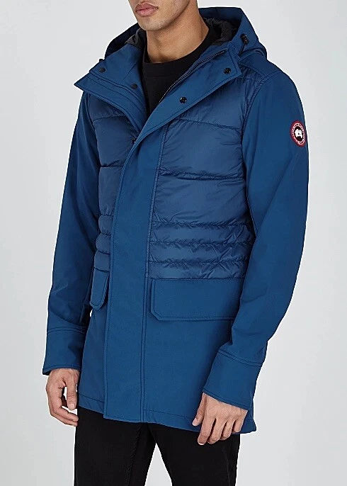 Canada Goose cappotto uomo bretone piumino con tasche blu taglia XL nuovo con etichette
