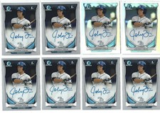 2014 BOWMAN CHROME REFRACTOR/BASE RC AUTO LOT JOHNNY FIELD (8 CARDS)