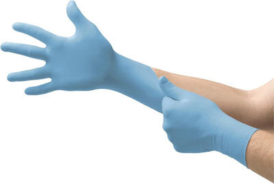 Microflex 92-134 Disposable Powder-Free Nitrile Gloves for Cleaning W/Textured F