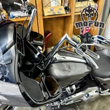 MOFUN Handlebar 12" Meat Hook Ape Hanger Bars For Harley Road Glide (2015-2023)