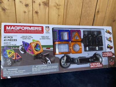 Magformers Magnetic Building Set 41 Piece With Wheels 730658401040