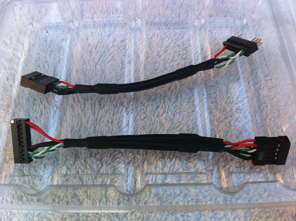 LOT 3 Pcs USB 3.0 20 Pin Header Male to USB 2.0 9 Pin Female Adapter Cable - Image 2 of 2