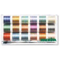 Madeira Stickbox Polyneon Multi No.40 18 Farben 200 M Stickgarn Mit Farbwechsel
