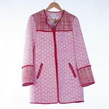 Madeleine Cotton Mix Pink & White Jacket Uk Size 14