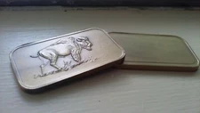 Buffalo Bison Antiqued Bronze Ingot USA National Mammal