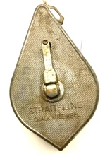 Vintage Straight-Line Chalk Line Reel Plumb Bob Ohio USA Works