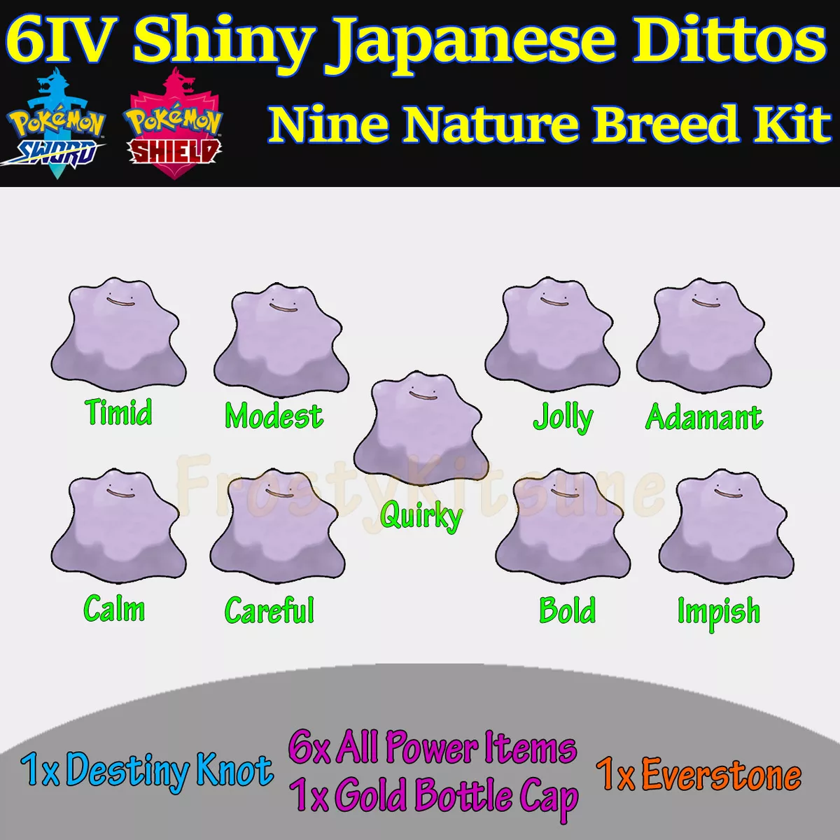 Pokemon Sword and Shield Shiny Japanese Breeding Ditto 6IV