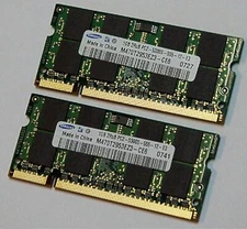 SAMSUNG Laptop 2GB DDR2 PC5300 RAM V000100440 notebook 2 memory sticks SDRAM