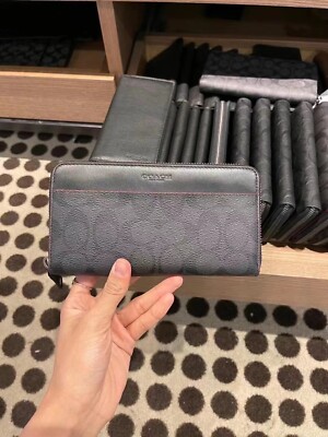 COACH Slim Accordion Zip Wallet in Signature Brand