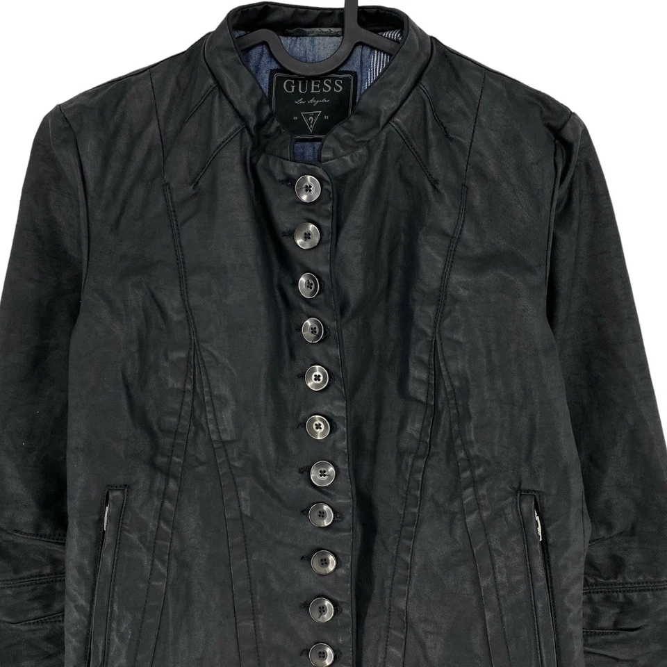 GUESS Negro 100% Chaqueta de Algodón TALLA XS - Imagen 2 de 4