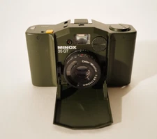 RARE Minox 35 GT Sport 35mm Film Camera Color-Minotar 35mm f2.8 & Case & hood