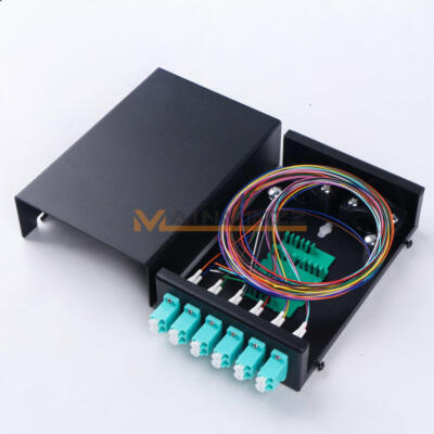 Fiber Optic Terminal Box 12 core LC MM OM3 adapter pigtail 6 Ports Patch Panel