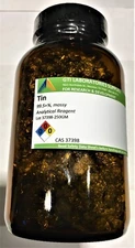 Tin, 99.5+%, mossy, Analytical Reagent, 250g