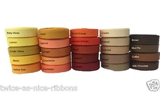 5 YARDS  3/8"  7/8" or  1.5" SOLID OFFRAY GROSGRAIN RIBBON U PICK COLOR & SIZE