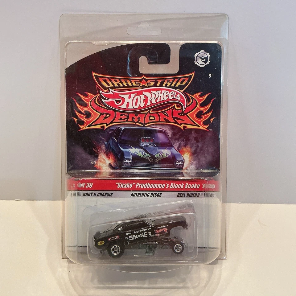 Coche de demonios Hot Wheels 2008 Don Prudhomme tira de arrastre negra escala 1:64 Foto 4 de 4