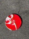 Vintage transitional pinch pontil red and white hand gathered  — photo 3