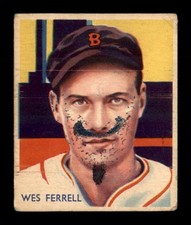 1934 Diamond Stars #94 Wes Ferrell GOOD X2761441