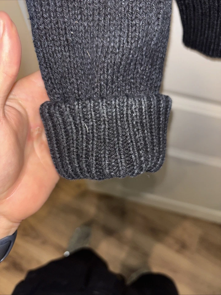 Cárdigan RRL Doble RL Ralph Lauren Cuello en V Cremallera Índigo Real Pesado Foto 3 de 4