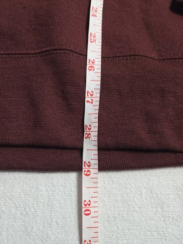 Mens Champion Size L 1/4 Zip Virginia Tech Fleece Sweatshirt, Hokies Burgundy  - Picture 6 of 10