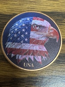 Patriotic Eagle 1 Oz. Copper Bullion Round Colorized