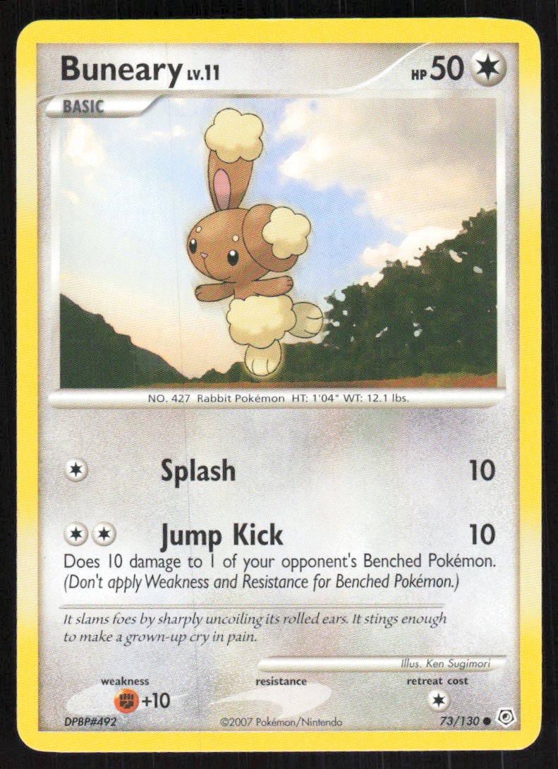 Buneary 73/130 LP Diamond and Pearl Pokemon Card