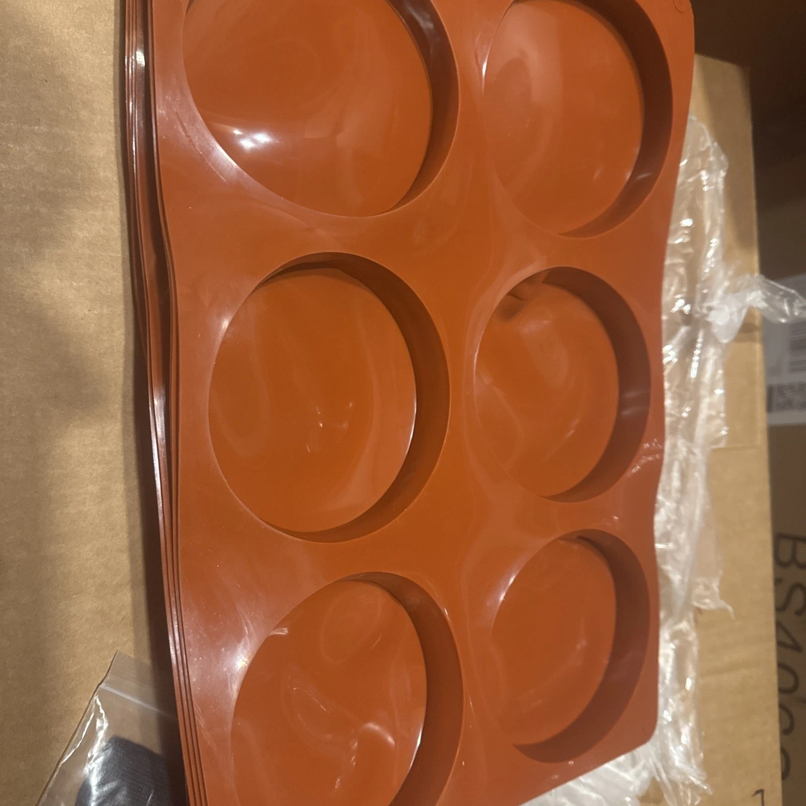 Silicone Egg Mold Non-Stick 4 Inch Jumbo Size Muffin Top Pan, Large Round Sil...