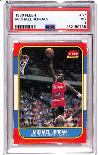 1986-87 Fleer - Michael Jordan #57 (RC) PSA 3 