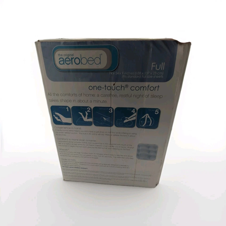 Bomba y bolsa remota Open Box Original AeroBed Full One-Touch Comfort 9655F Foto 4 de 4
