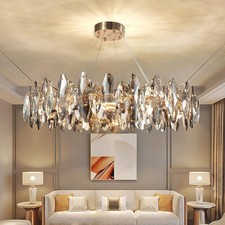Modern Crystal Chandelier Gold Ceiling Lights LED Deckenleuchte for Dining Room