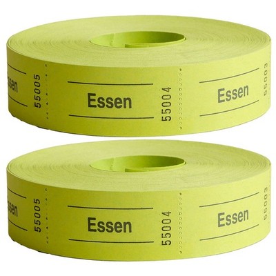 2x Bon-Rolle Herlitz 2000x Essensmarken Essen Wertmarke Bon Bons Marken Abriss
