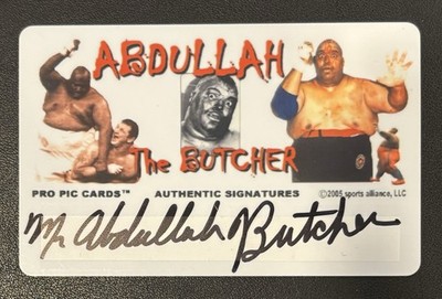 Abdullah The Butcher Autograph 2005 Sports Alliance Pro Pic Cards