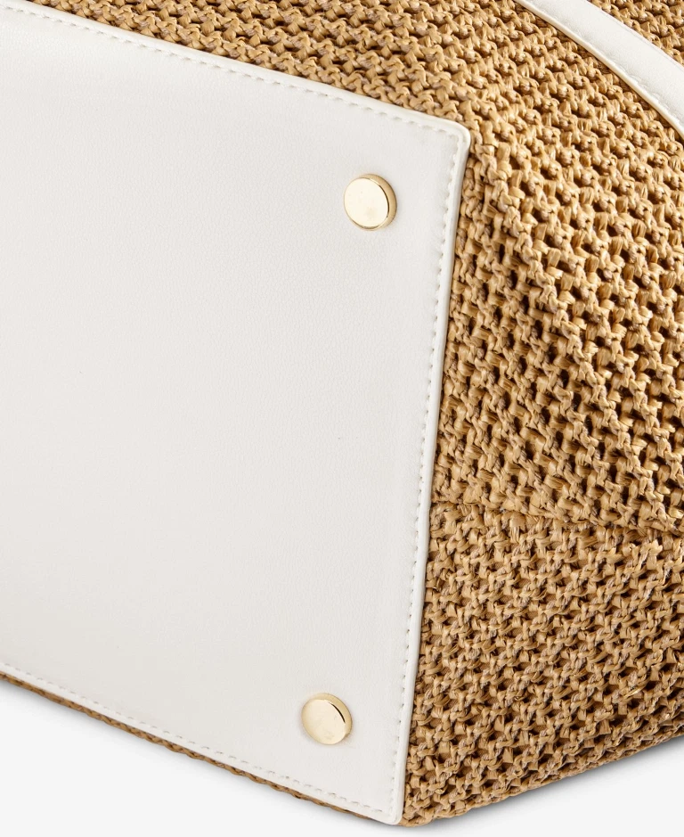 I.n.c. Bolso de Paja International Concepts Zavaa Blanco Multi Dorado Foto 3 de 4