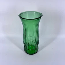 E O Brody Co Green Glass Vase Vintage Cleveland Ohio
