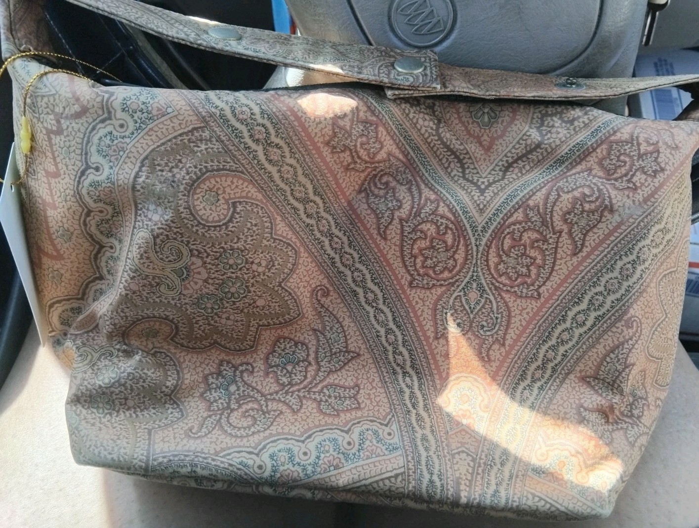 Authentic Etro Brown Allover Pattern Handbag Styl… - image 2