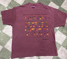 Vintage XL Roots Rasta Reggae Rhythm T-shirt Single Stitch Beefy Hanes Key West