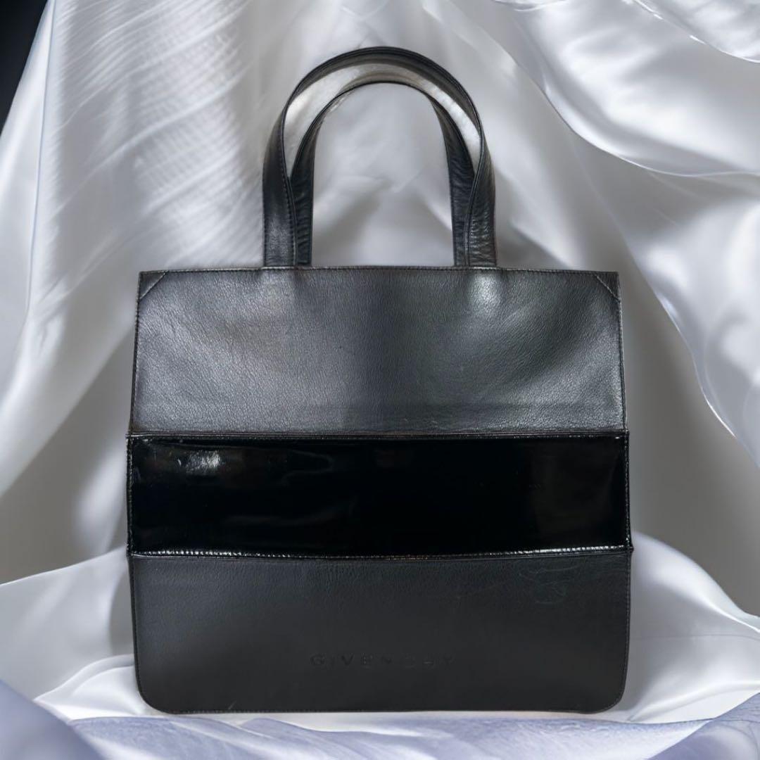 Givenchy Black Leather Enamel Handbag AB Condition Women’s Fashion thumbnail 2