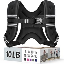 Weighted Vest for Women Men with Reflective Stripe and Adjustable Buckle, Co...