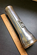 Vintage Ray-O-Vac USA Flashlight - Chrome Plated, Made in USA 7.5"L x 1.75"D