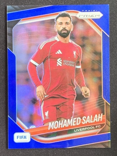 Mohamed Salah 2025-26 Panini Prizm FIFA Blue Base 135/199 #93