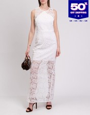 RRP€650 DIANE VON FURSTENBERG Tulle Overlay Wedding Gown Size US 8 M Embroidered