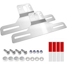 Aootf Trailer License Plate Bracket Holders- Stainless Steel Metal Chrome-2P
