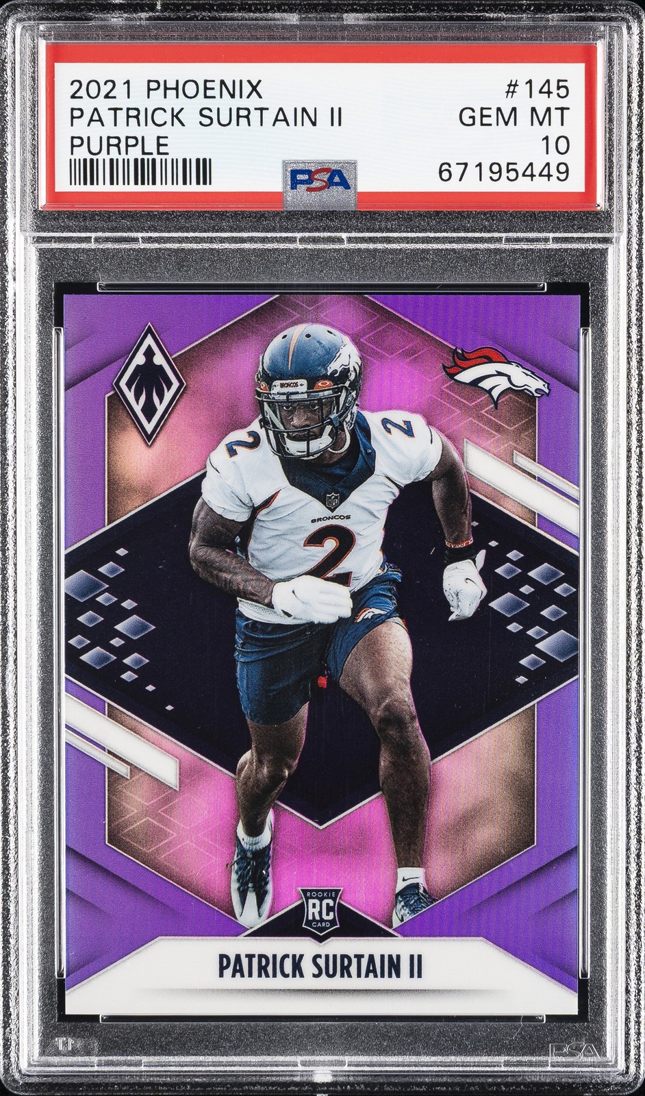Patrick Surtain II Panini Phoenix #145 Purple