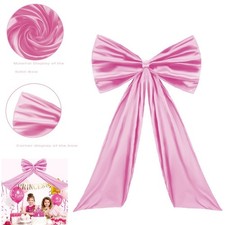 25x41 In Large Satin Big Pink Bow Giant Wall Birthday Party Decor for Girl Room