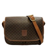 Borsa a tracolla CELINE borsa a mano in pelle marrone vintage autentica dal GIAPPONE