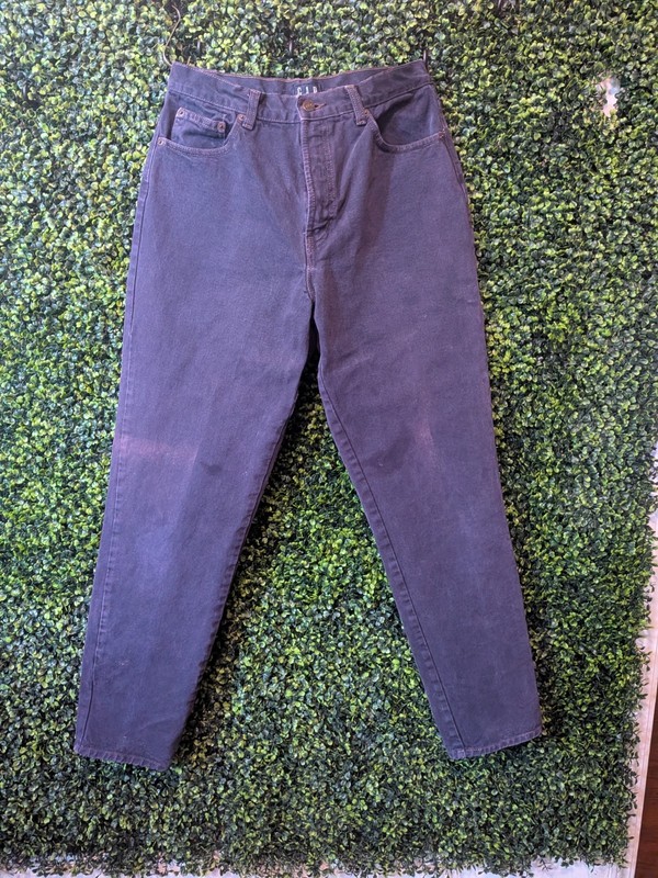 Vintage GAP Heavyweight Purple Indigo Denim Jeans High Rise Tapered Patina 12L