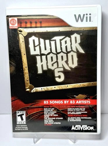 Guitar Hero 5 CIB (Nintendo Wii, 2009) Very Good Condition Tested Working