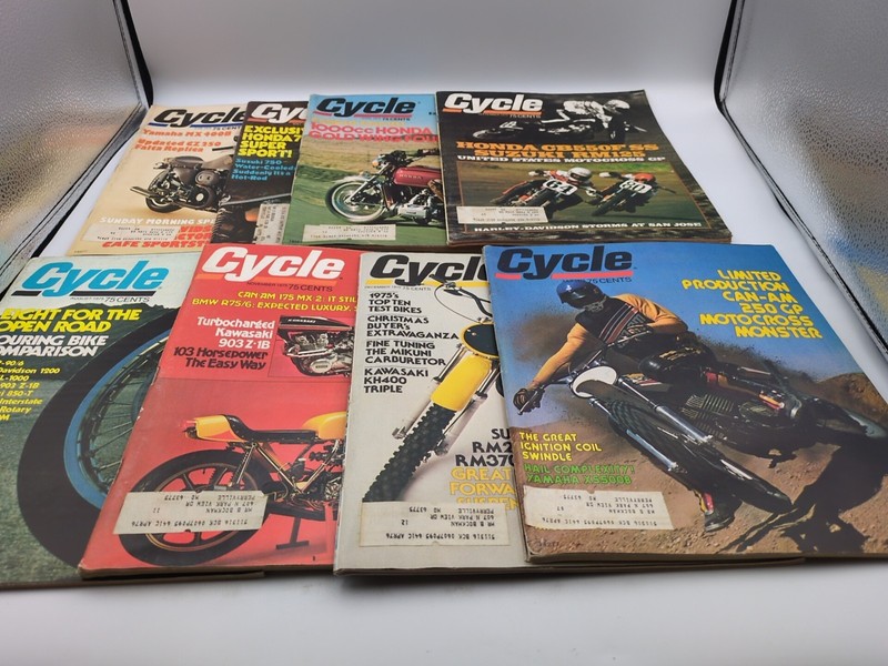 Lot Of 8 Cycle Magazines, All Dated 1975